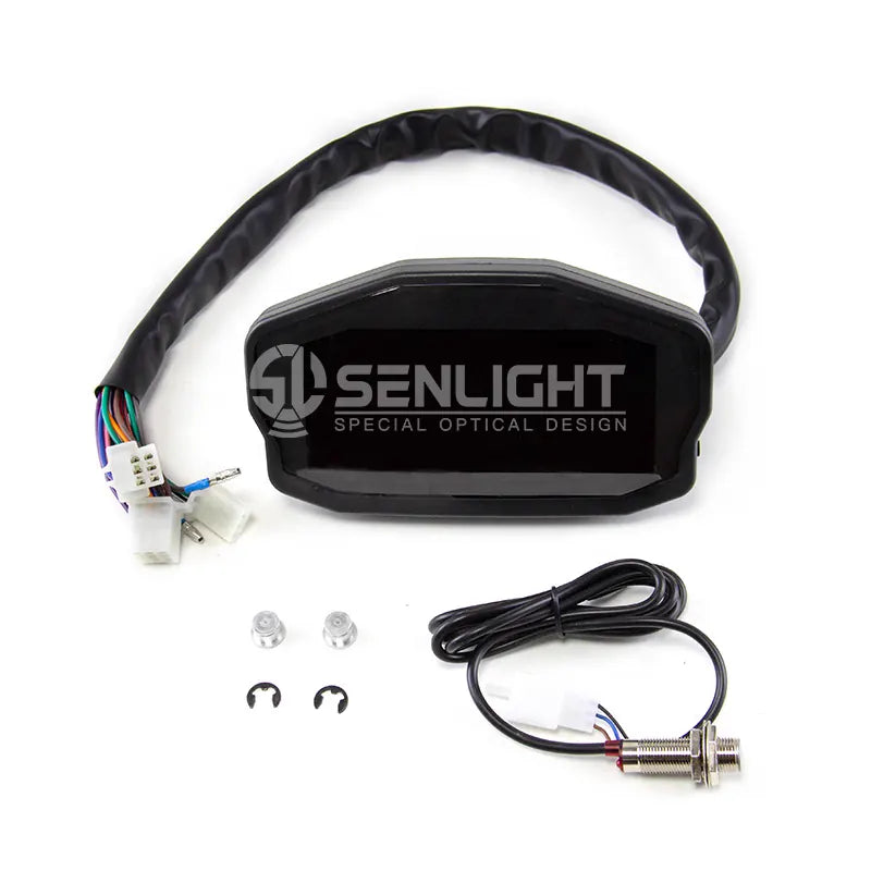 Motorcycle Universal LED LCD Speedometer Digital Backlight Odometer for BMW Honda Ducati Kawasaki Yamaha for 1 2 4, product view 02