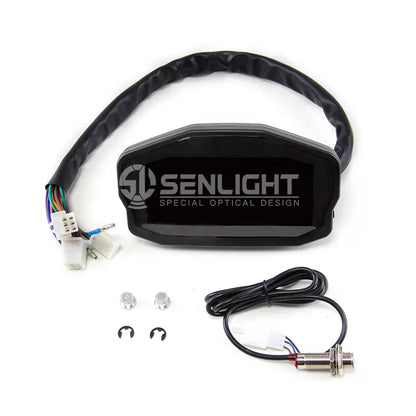 Motorcycle Universal LED LCD Speedometer Digital Backlight Odometer for BMW Honda Ducati Kawasaki Yamaha for 1 2 4, product view 02