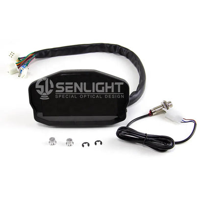 Motorcycle Universal LED LCD Speedometer Digital Backlight Odometer for BMW Honda Ducati Kawasaki Yamaha for 1 2 4, product view 04