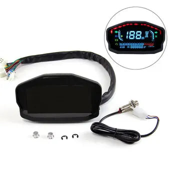 Motorcycle Universal LED LCD Speedometer Digital Backlight Odometer for BMW Honda Ducati Kawasaki Yamaha for 1 2 4, product view 07