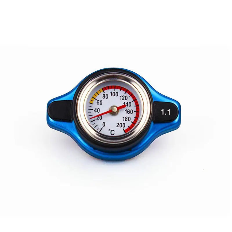 Motorcycle Water tank Cover With Gauge for Temperature and Pressure Measurement, product view 01