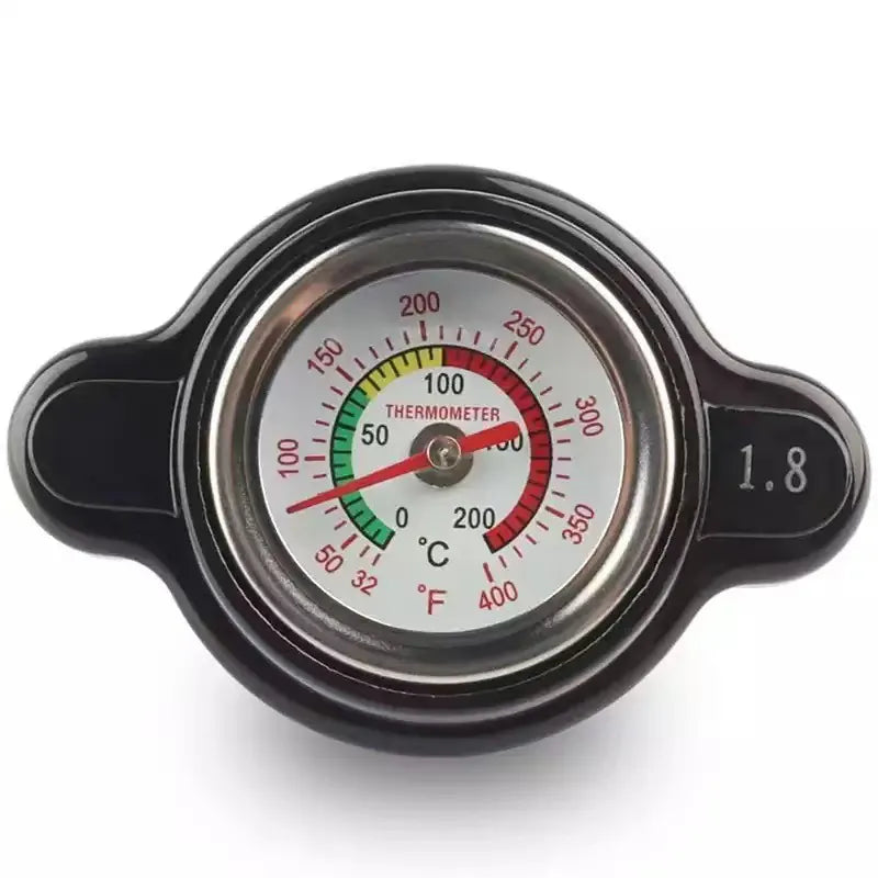 Motorcycle Water tank Cover With Gauge for Temperature and Pressure Measurement, product view 02