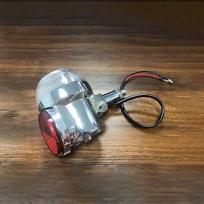 Motorcycle Zinc Alloy Plated Silver Metal Rear Turn Signals Light Indicator Amber Lamp, product view 05