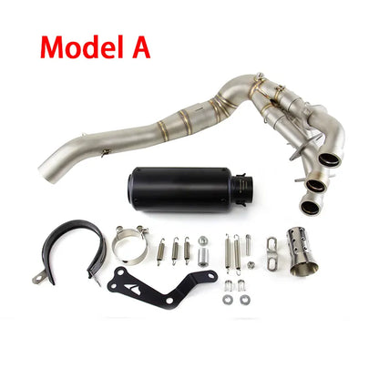 MT-09 2020-2024 for Yamaha MT-09 Exhaust Front Pipe Muffler Tips Whole System, product view 02