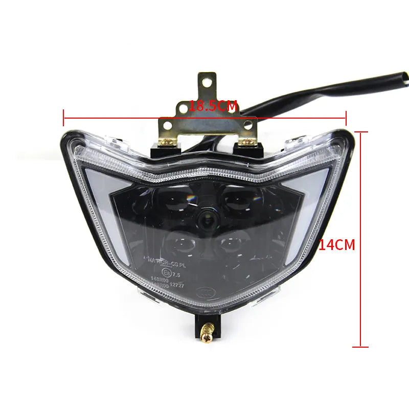 Off-road Motorcycle Front Headlights CQR LED Headlight Lens Lighting Lamp, High and Low Beam Indicator Lights, product view 03