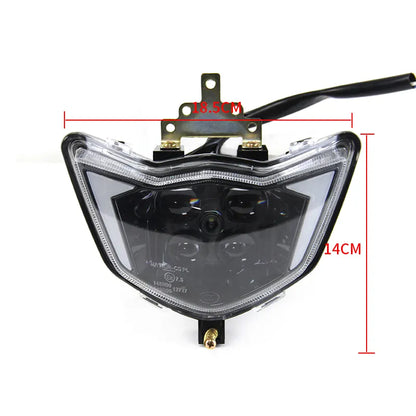 Off-road Motorcycle Front Headlights CQR LED Headlight Lens Lighting Lamp, High and Low Beam Indicator Lights, product view 03