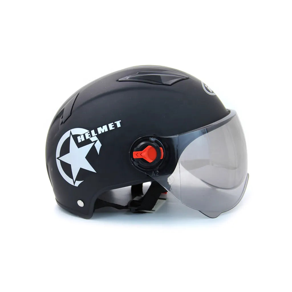Open Face Motorcycle Helmet Drop Down Sun Visor Summer Man Woman Racing Scooter Motorbike Original DEFE Helemts, product view 02