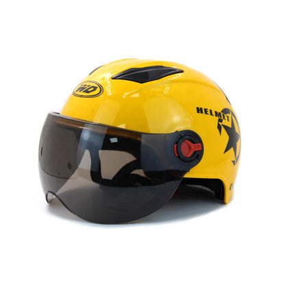 Open Face Motorcycle Helmet Drop Down Sun Visor Summer Man Woman Racing Scooter Motorbike Original DEFE Helemts, product view 03