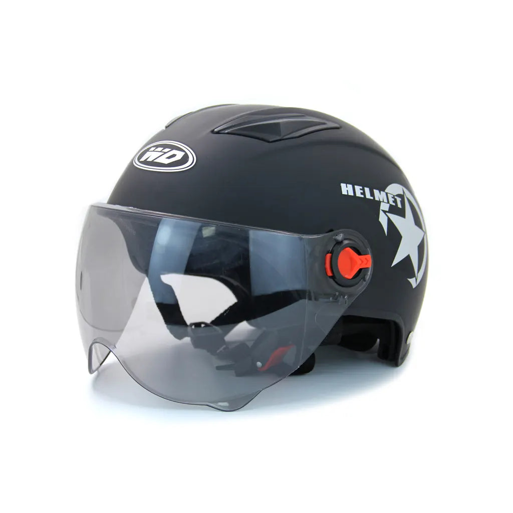Open Face Motorcycle Helmet Drop Down Sun Visor Summer Man Woman Racing Scooter Motorbike Original DEFE Helemts, product view 07