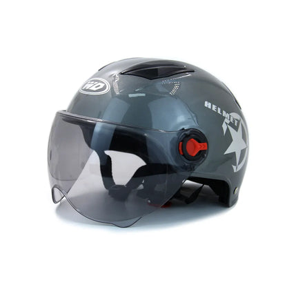 Open Face Motorcycle Helmet Drop Down Sun Visor Summer Man Woman Racing Scooter Motorbike Original DEFE Helemts, product view 14