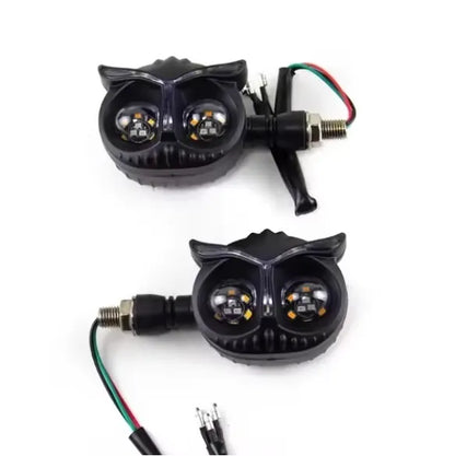 Owl Design Dual Color Mini Led Motorcycle Fog Light Head Light Headlight Auxiliary Spot Led Lights for Motorcycle, product view 01