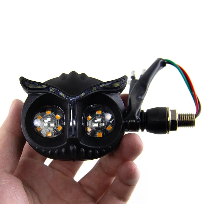 Owl Design Dual Color Mini Led Motorcycle Fog Light Head Light Headlight Auxiliary Spot Led Lights for Motorcycle, product view 06