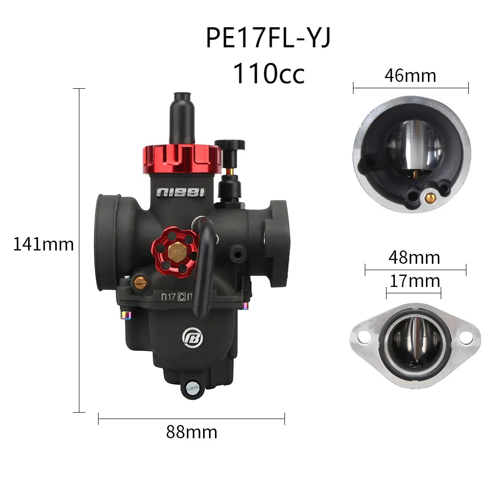 Pe17 18 22 24 26 28mm Nibbi Carburetor PE26 Flange Racing Version Motorcycle Off-road 175-200cc Modified Parts, product view 07