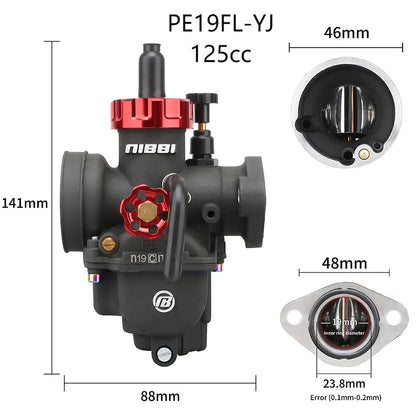 Pe17 18 22 24 26 28mm Nibbi Carburetor PE26 Flange Racing Version Motorcycle Off-road 175-200cc Modified Parts, product view 08