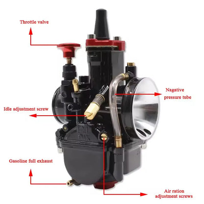 PowerMotor 21 24 26 28 30 32 34mm Universal Black Mikuni Maikuni PWK Carburetor Parts Scooters With Power Jet, product view 02