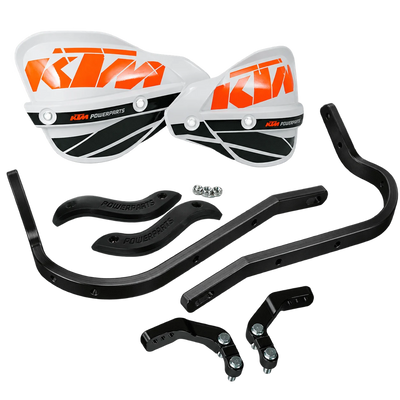 Motorcycle handguards with mounting hardware
