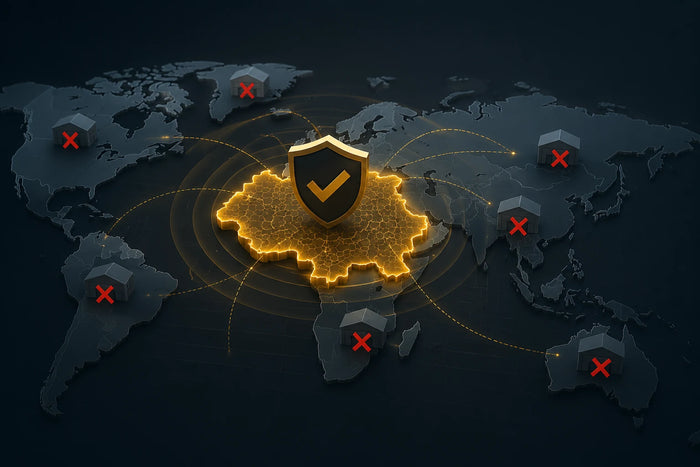 SENBEDER global warranty coverage map