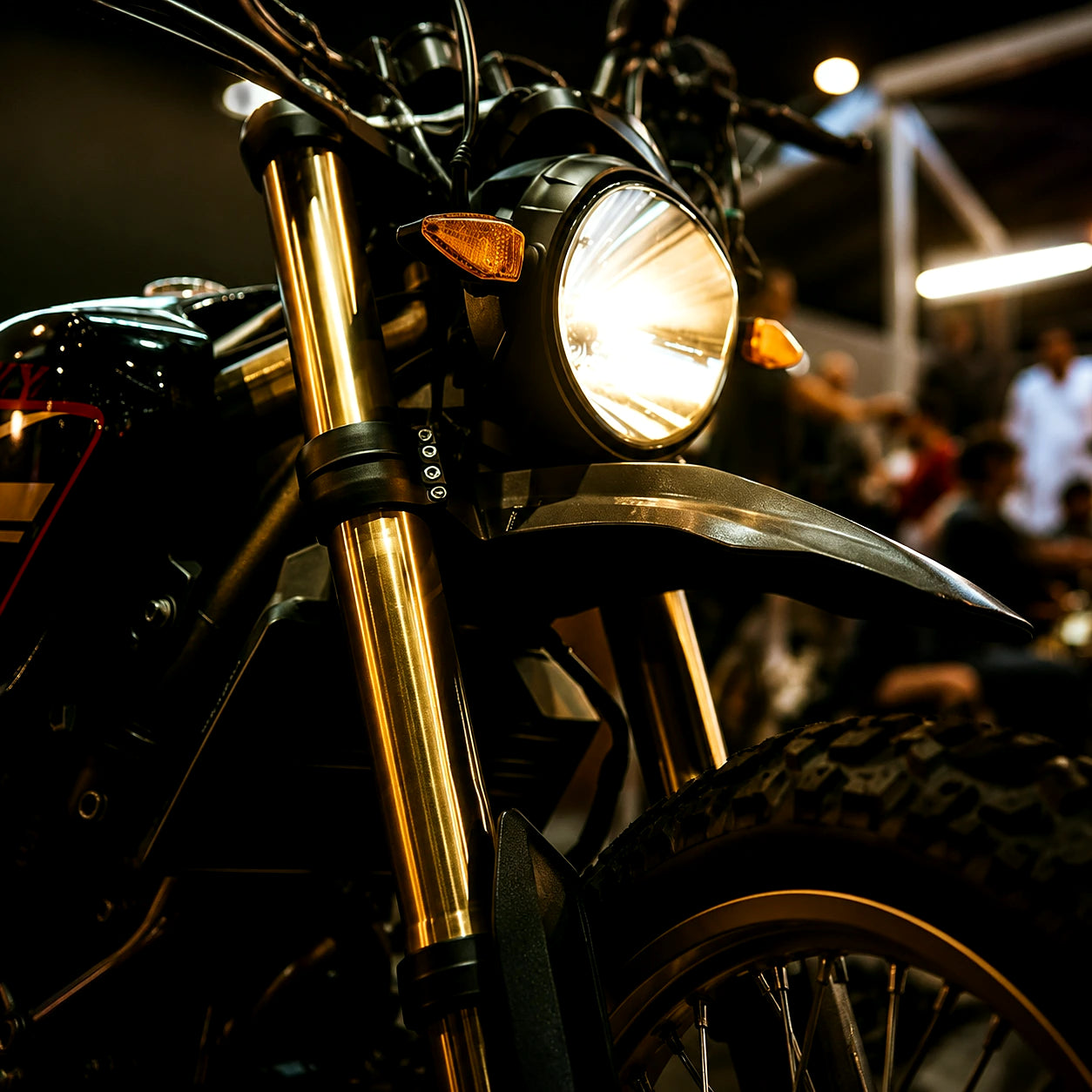 SENBEDER motorcycle headlight close-up