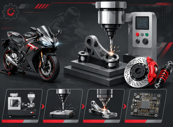 SENBEDER motorcycle parts CNC machining manufacturing process