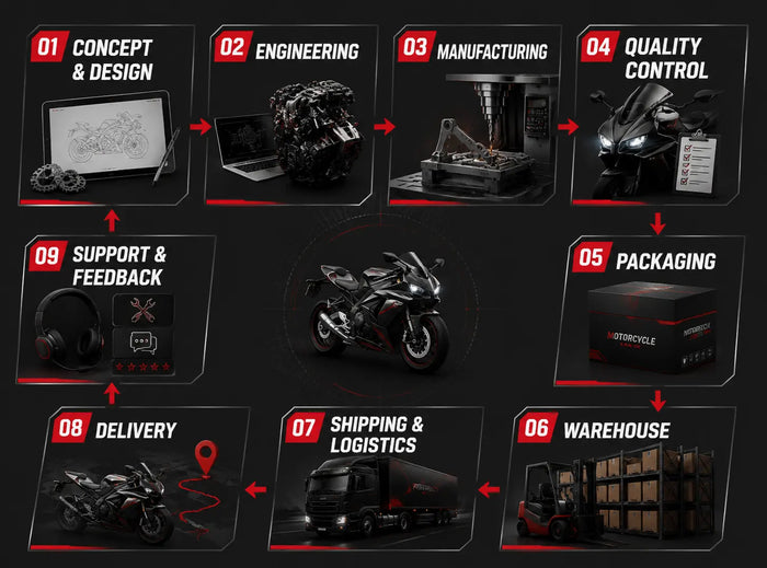 SENBEDER motorcycle parts custom production process