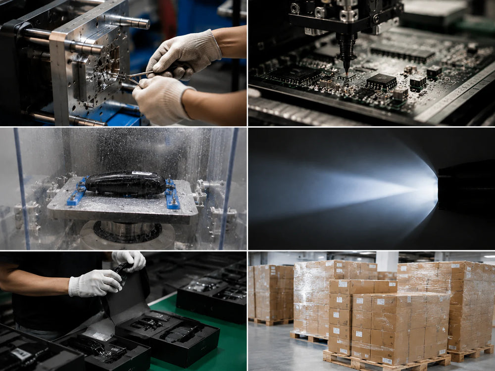 SENBEDER OEM motorcycle lighting manufacturing and quality control process