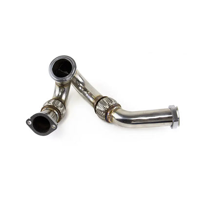 Senlight Stainless Steels Midpipe Catted Exhaust Downpipe for 2003-2007 FORD 6.0L HEAVY-DUTY Y PIPE up PIPE, product view 06