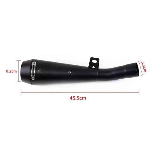 Componente universal de escapamento de motocicleta para aplicações universais de motocicleta, escapamento de motocicleta, visualização do produto 02