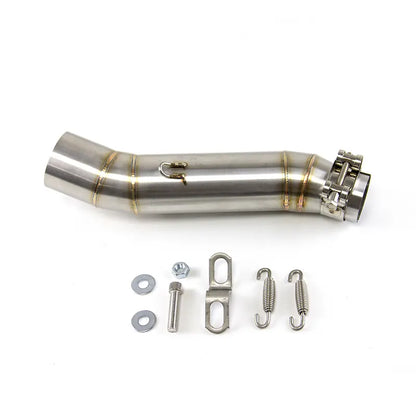 Slip for Honda CB300R 2013-2023 CBR300F Black Muffler Tips Exhaust Mid Tail Pipe, product view 01