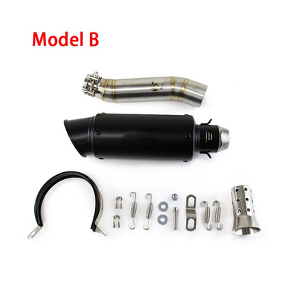 Slip for Honda CB300R 2013-2023 CBR300F Black Muffler Tips Exhaust Mid Tail Pipe, product view 06
