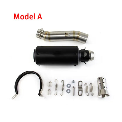 Slip for Honda CB300R 2013-2023 CBR300F Black Muffler Tips Exhaust Mid Tail Pipe, product view 07