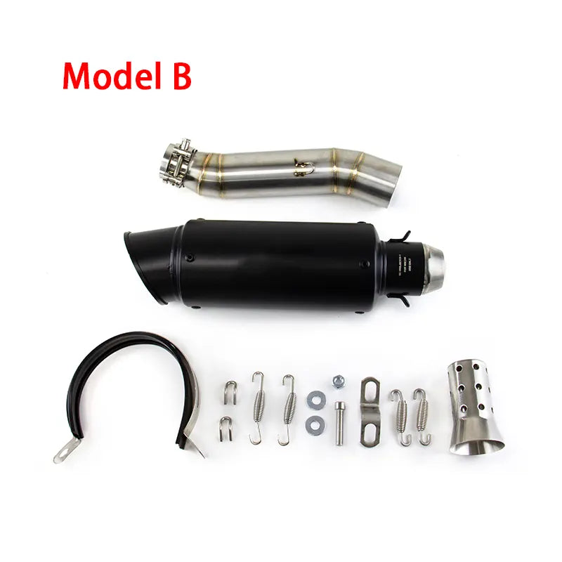 Slip for Honda CB300R 2013-2023 CBR300F Black Muffler Tips Exhaust Mid Tail Pipe, product view 09