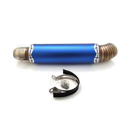 Stainless Steel Motorcycle Universal Blue Exhaust Pipe Muffler for Ninja250 300 400 Z800Z900Z1000GSXR600750, product view 02