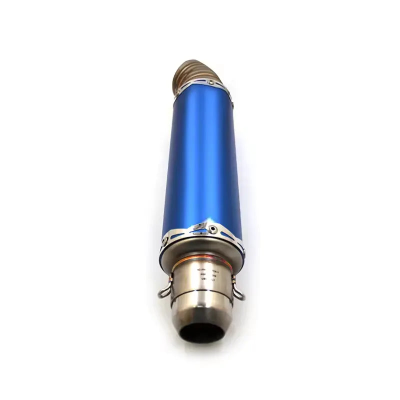 Stainless Steel Motorcycle Universal Blue Exhaust Pipe Muffler for Ninja250 300 400 Z800Z900Z1000GSXR600750, product view 03