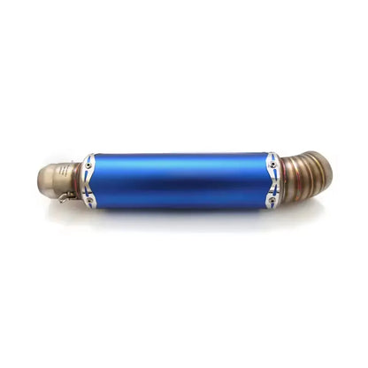 Stainless Steel Motorcycle Universal Blue Exhaust Pipe Muffler for Ninja250 300 400 Z800Z900Z1000GSXR600750, product view 04