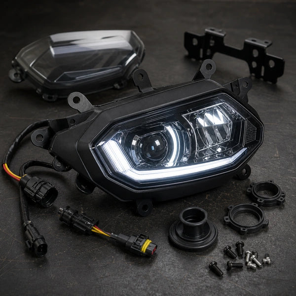 Street motorcycle LED headlight upgrades