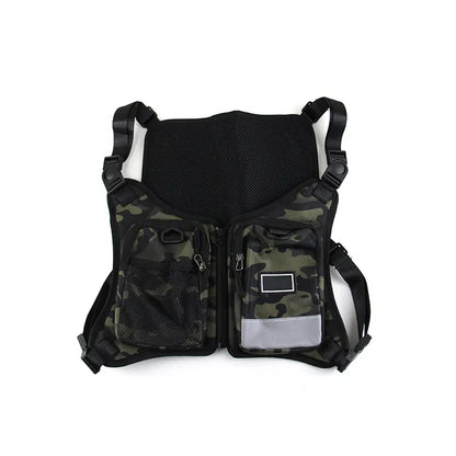 Trendy Hong Kong Style Vest Bag Motorcycle Riding Backpack Crossbody Chest Bag Trend Street Shoulders Bag for Men, product view 02