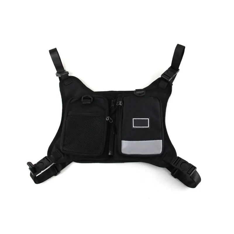 Trendy Hong Kong Style Vest Bag Motorcycle Riding Backpack Crossbody Chest Bag Trend Street Shoulders Bag for Men, product view 04