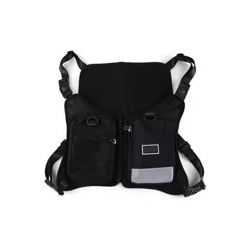 Trendy Hong Kong Style Vest Bag Motorcycle Riding Backpack Crossbody Chest Bag Trend Street Shoulders Bag for Men, product view 09
