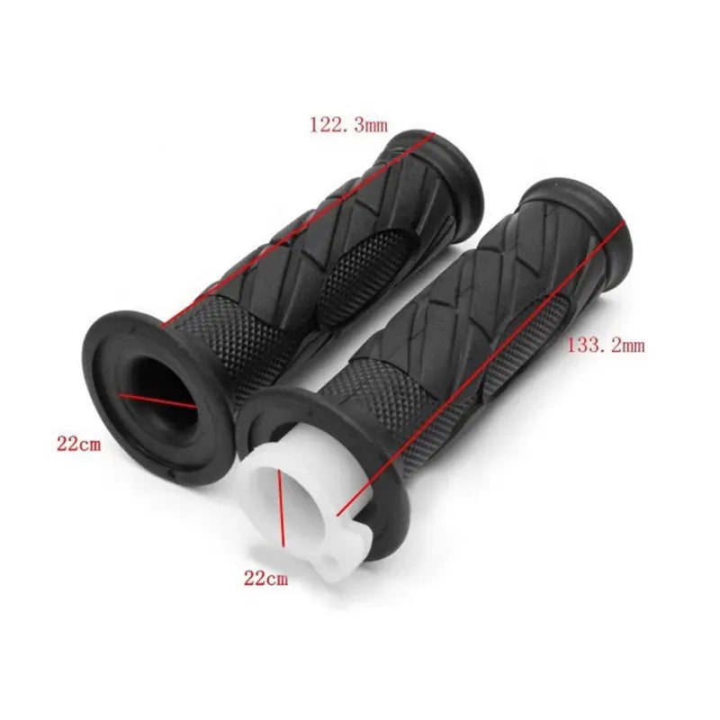 Universal 7/8" 22mm Motorcycle Handle Grip Non Slip Rubber Throttle Grip for ATV GY6 Scooter, product view 05