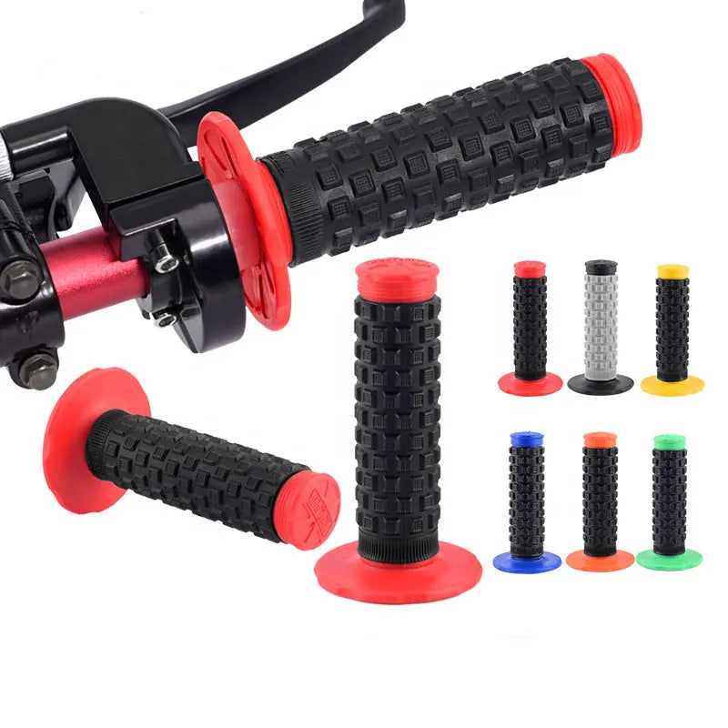 Universal 7/8 Motorcycle ATV Rubber Handlebar Hand Grips Retrofit Pro for Dirtbike Powersports, product view 01
