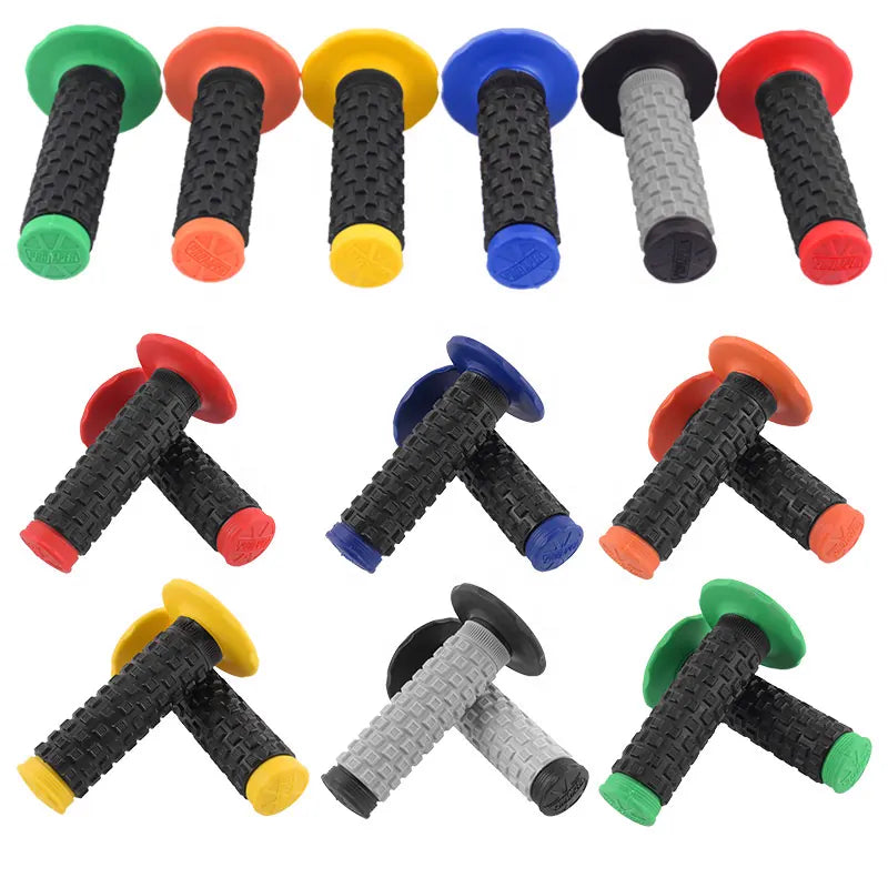 Universal 7/8 Motorcycle ATV Rubber Handlebar Hand Grips Retrofit Pro for Dirtbike Powersports, product view 02