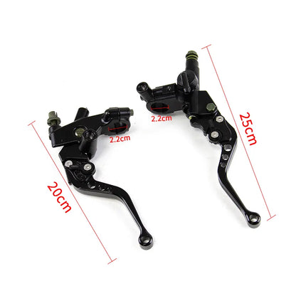 Universal CNC Aluminum Hydraulic Cylinder Master Reservoir Brake Lever Cable Clutch Handle Set, product view 02