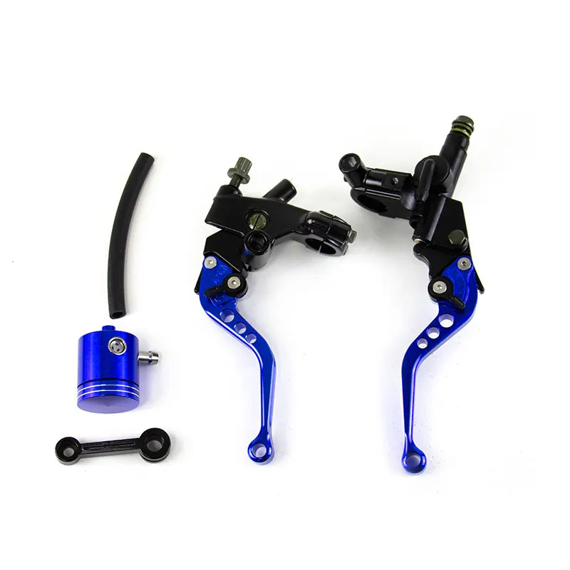 Universal CNC Aluminum Hydraulic Cylinder Master Reservoir Brake Lever Cable Clutch Handle Set, product view 05