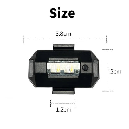 Universal Led Aircraft Strobe Lights Motorcycle Anti-collision Warning Light With USB Charging 7 Colors Turn Signal, product view 05