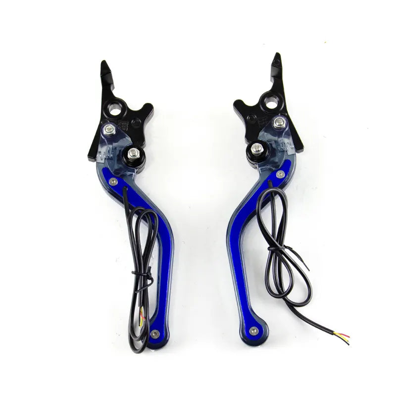 Universal Modified Motorcycle Front and Rear Brake Clutch Handle Lever Adjustable Steering Daytime Running Light Pull, product view 05