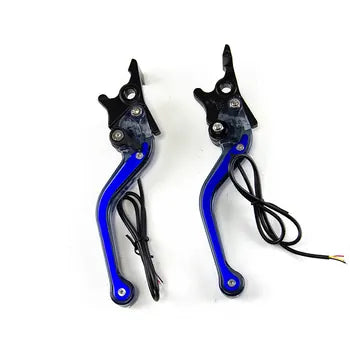 Universal Modified Motorcycle Front and Rear Brake Clutch Handle Lever Adjustable Steering Daytime Running Light Pull, product view 08