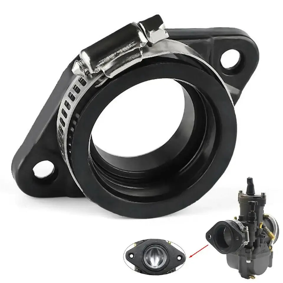 Universal Motorcycle Carburetor Intake Manifold Rubber Interface Adapter for PWK30, product view 01