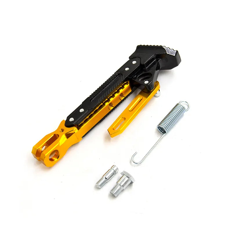 Universal Motorcycle Kickstand Accessories CNC Aluminum Alloy Adjustable Tripod Holder Kickstand Foot Side Stand Fit, product view 04