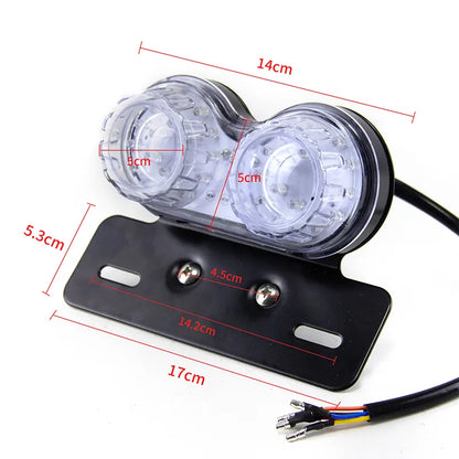 Universal Motorcycle Retro LED Tail Light for Harley Turn Signal Brake Taillight License Plate Lamp Lighting, product view 02