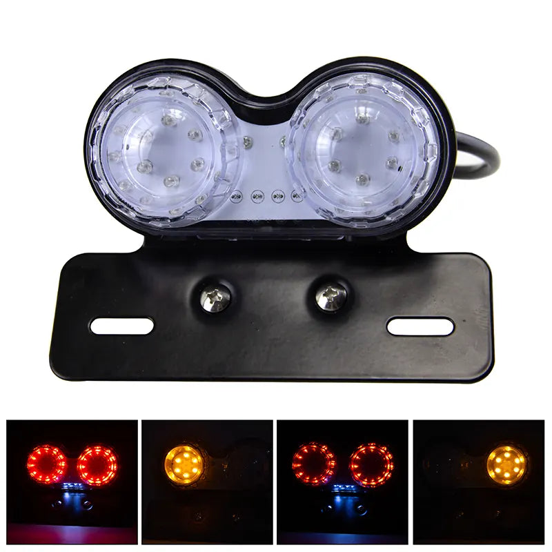 Universal Motorcycle Retro LED Tail Light for Harley Turn Signal Brake Taillight License Plate Lamp Lighting, product view 03